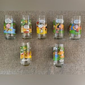 Vintage McDonald's Camp Snoopy Collection Charlie Brown Advertising glasses